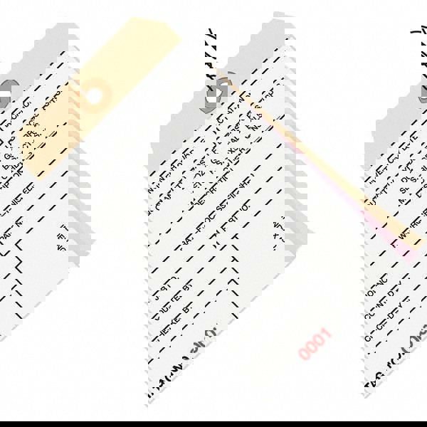 Blank Tag: 6-1/4'' High, Manila & White, Synthetic Paper